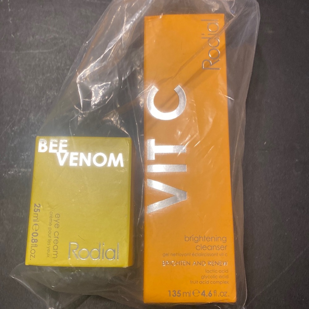 Cleanser and eye cream